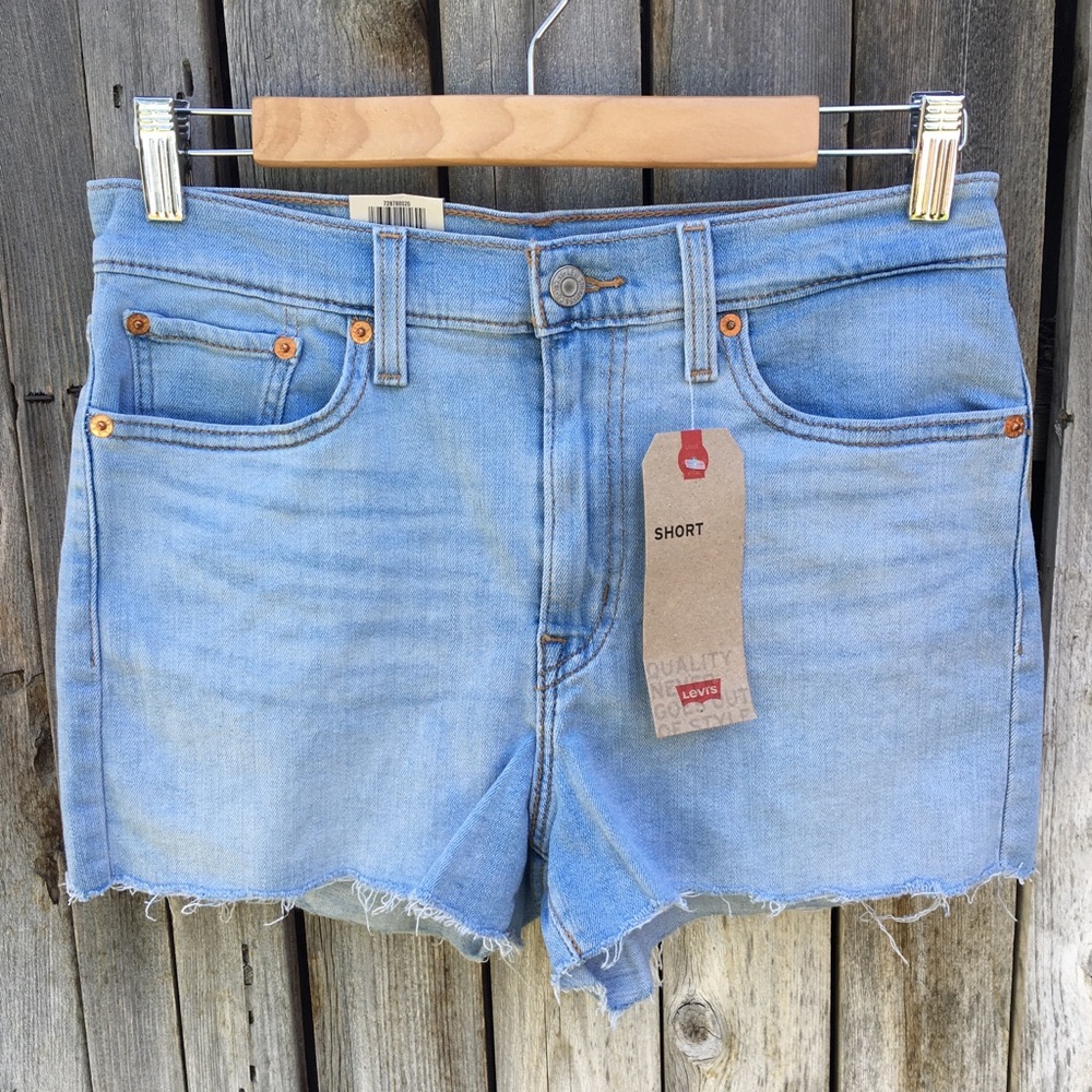 NWT Levi’s High Rise Jean Shorts Sapphire Sound 29
